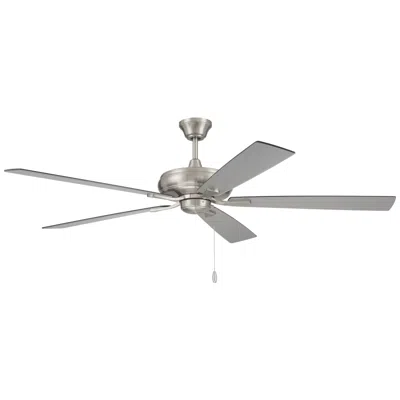 Craftmade 60" Ceiling Fan With Light Kit In Silver