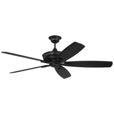 Craftmade 60"  Santori Flat Black Outdoor Ceiling Fan With Remote