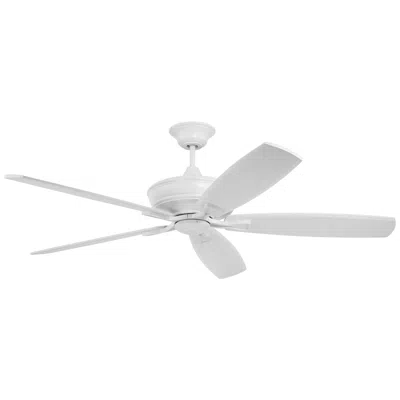Craftmade 60"  Santori Matte White Outdoor Ceiling Fan With Remote
