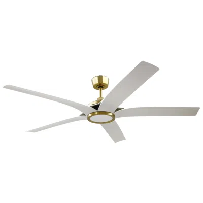 Craftmade 65" Ceiling Fan With Light Kit In White