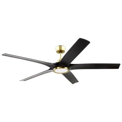Craftmade 65" Ceiling Fan With Light Kit In Black