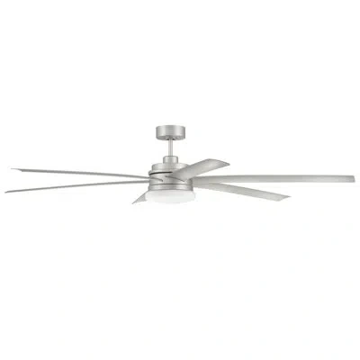 Craftmade 72" 6 - Blade Led Smart Standard Ceiling Fan With Remote Control And Light Kit In Painted Nickel