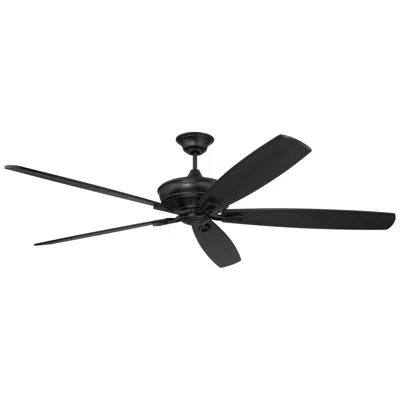 Craftmade 72"  Santori Flat Black Outdoor Ceiling Fan With Remote