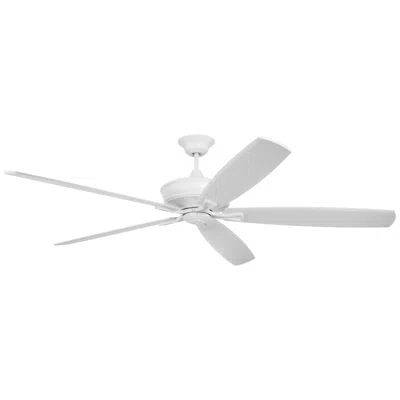 Craftmade 72"  Santori Matte White Outdoor Ceiling Fan With Remote