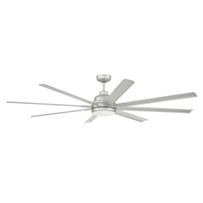 Craftmade 72'' Culpeper 8 - Blade Led Smart Standard Ceiling Fan With Remote Control In Painted Nickel