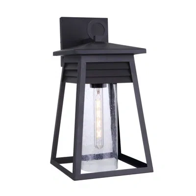 Craftmade Becca Seeded Glass Outdoor Wall Lantern In Powder Coated Finish