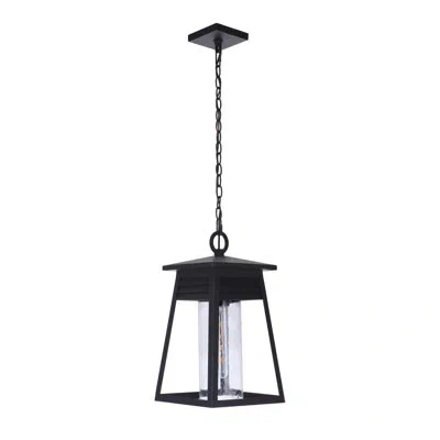 Craftmade Becca Textured Matte Black 1 -bulb 18.25" H Outdoor Hanging Lantern