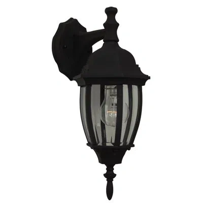 Craftmade Bent Glass Outdoor Wall Lantern In Matte Black