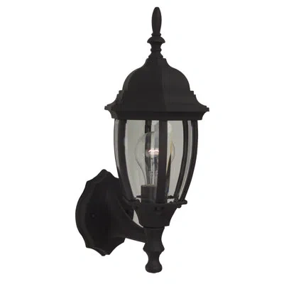 Craftmade Bent Glass Outdoor Wall Lantern In Matte Black