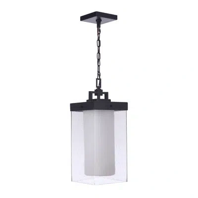 Craftmade Black/white 1-bulb 20.07" H Outdoor Pendant In Black,white