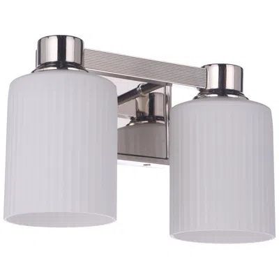 Craftmade Bretton 2 Light Vanity In Polished Nickel
