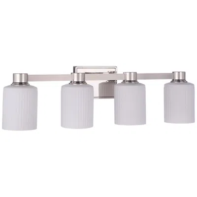 Craftmade Bretton 4 Light Vanity In Polished Nickel