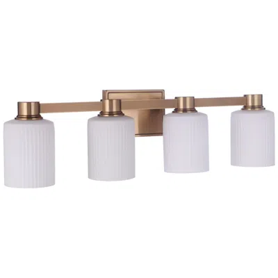 Craftmade Bretton 4 Light Vanity In Satin Brass