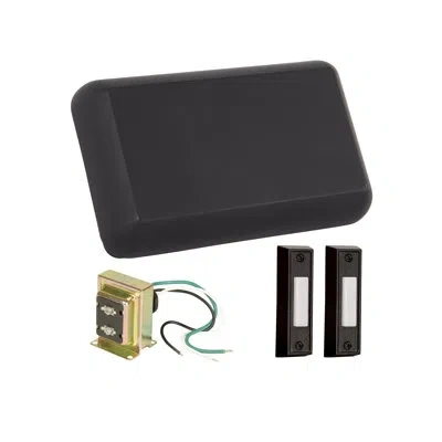 Craftmade Builder Chime Door Chime Kit With Buttons And Transformer In Flat Black