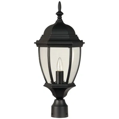 Craftmade Cast Aluminum 1 Light Outdoor Post Lantern In Matte Black