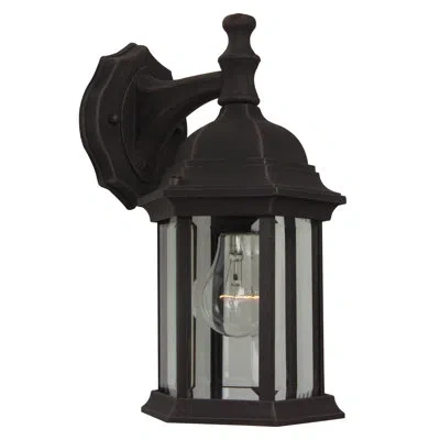 Craftmade Cast Aluminum 1-light Outdoor Wall Lantern In Matte Black