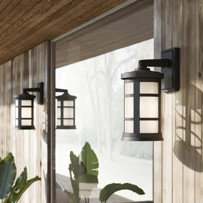 Craftmade Composite Lanterns 1 - Bulb Outdoor Wall Lantern In Matte Black
