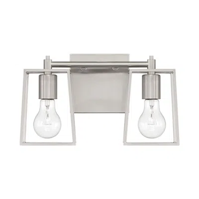 Craftmade Dunn 2 Light Vanity In Brushed Polished Nickel