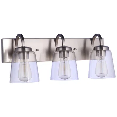 Craftmade Elsa 3 Light Vanity In Brushed Polished Nickel