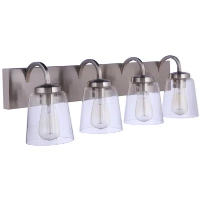 Craftmade Elsa 4 Light Vanity In Brushed Polished Nickel