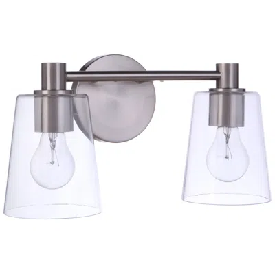 Craftmade Emilio 2 Light Vanity In Brushed Polished Nickel