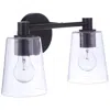 Craftmade Emilio 2 Light Vanity In Flat Black