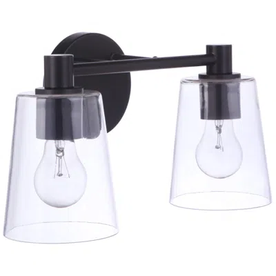 Craftmade Emilio 2 Light Vanity In Flat Black