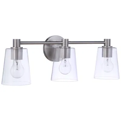 Craftmade Emilio 3 Light Vanity In Brushed Polished Nickel