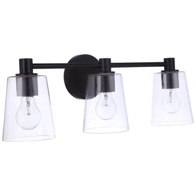 Craftmade Emilio 3 Light Vanity In Flat Black