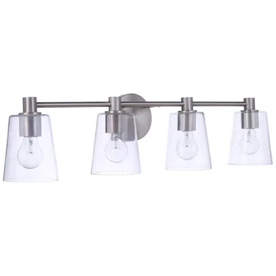 Craftmade Emilio 4 Light Vanity In Brushed Polished Nickel