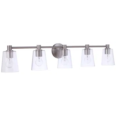 Craftmade Emilio 5 Light Vanity In Brushed Polished Nickel