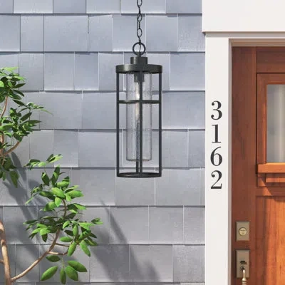 Craftmade Encompass 1 -bulb 19.88" H Outdoor Hanging Lantern In Midnight