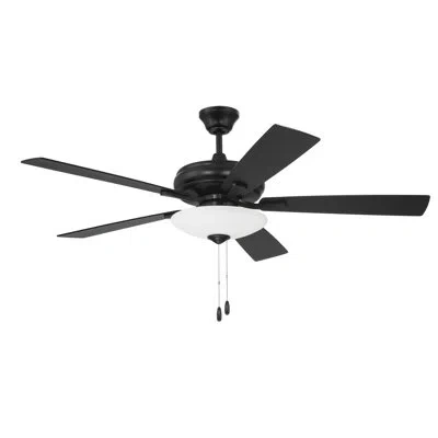 Craftmade Eos 3 Light Ceiling Fan In Matte Black;,matte Black;