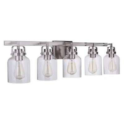 Craftmade Foxwood 5-light Vanity Light In Brushed Polished Nickel