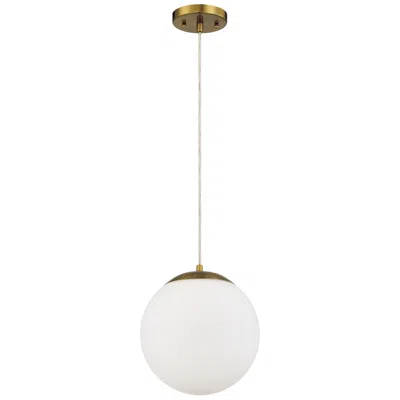 Craftmade Gaze 10" Wide Modern Brass White Glass Orb Pendant