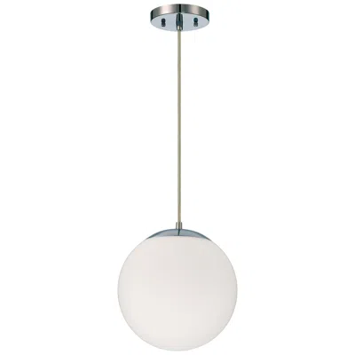 Craftmade Gaze 10" Wide Modern Nickel White Glass Orb Pendant