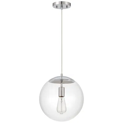 Craftmade Gaze 12" Wide Modern Nickel Clear Glass Orb Pendant