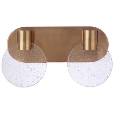 Craftmade Glisten 2 Light  Led In Satin Brass Vanity