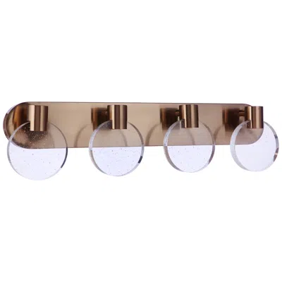 Craftmade Glisten 4 Light Led In Satin Brass Vanity