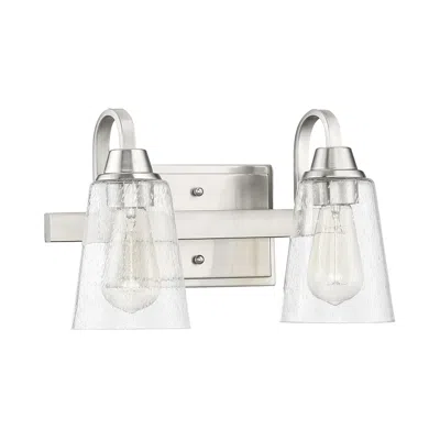 Craftmade Grace 2 Light Vanity In Brushed Polished Nickel
