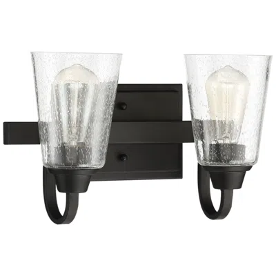 Craftmade Grace 2 Light Vanity In Espresso (clear Seeded Glass)