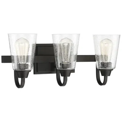 Craftmade Grace 3 Light Vanity In Espresso (clear Seeded Glass)