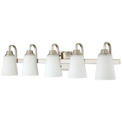 Craftmade Grace 5 Light Vanity In Brushed Polished Nickel