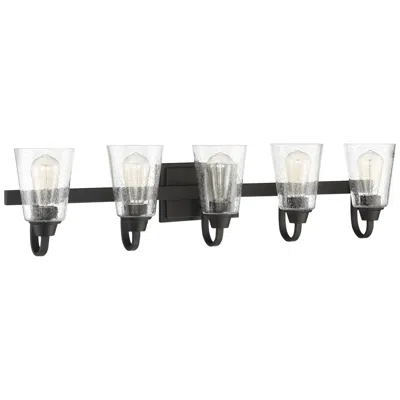 Craftmade Grace 5 Light Vanity In Espresso (clear Seeded Glass)