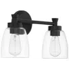 Craftmade Henning 2 Light Vanity In Flat Black