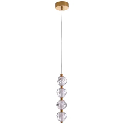 Craftmade Jackie 6 1/4" Wide 4-globe Satin Brass Led Modern Pendant