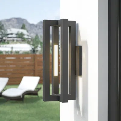 Craftmade Kai 3 - Bulb Integrated Led Outdoor Wall Lantern In Matte Black
