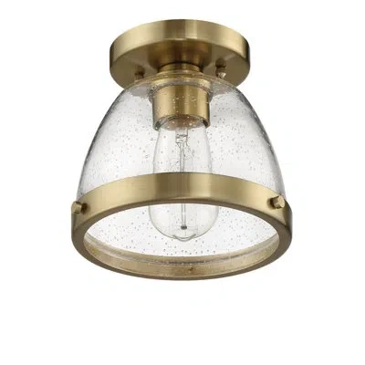 Craftmade Lodie 1 - Light Semi Flush Mount In Brass
