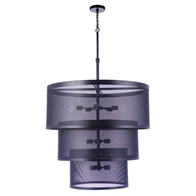 Craftmade Mesh 12 Light Pendant In Flat Black
