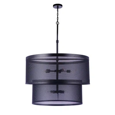 Craftmade Mesh 9 - Light Drum Pendant In Matte Black